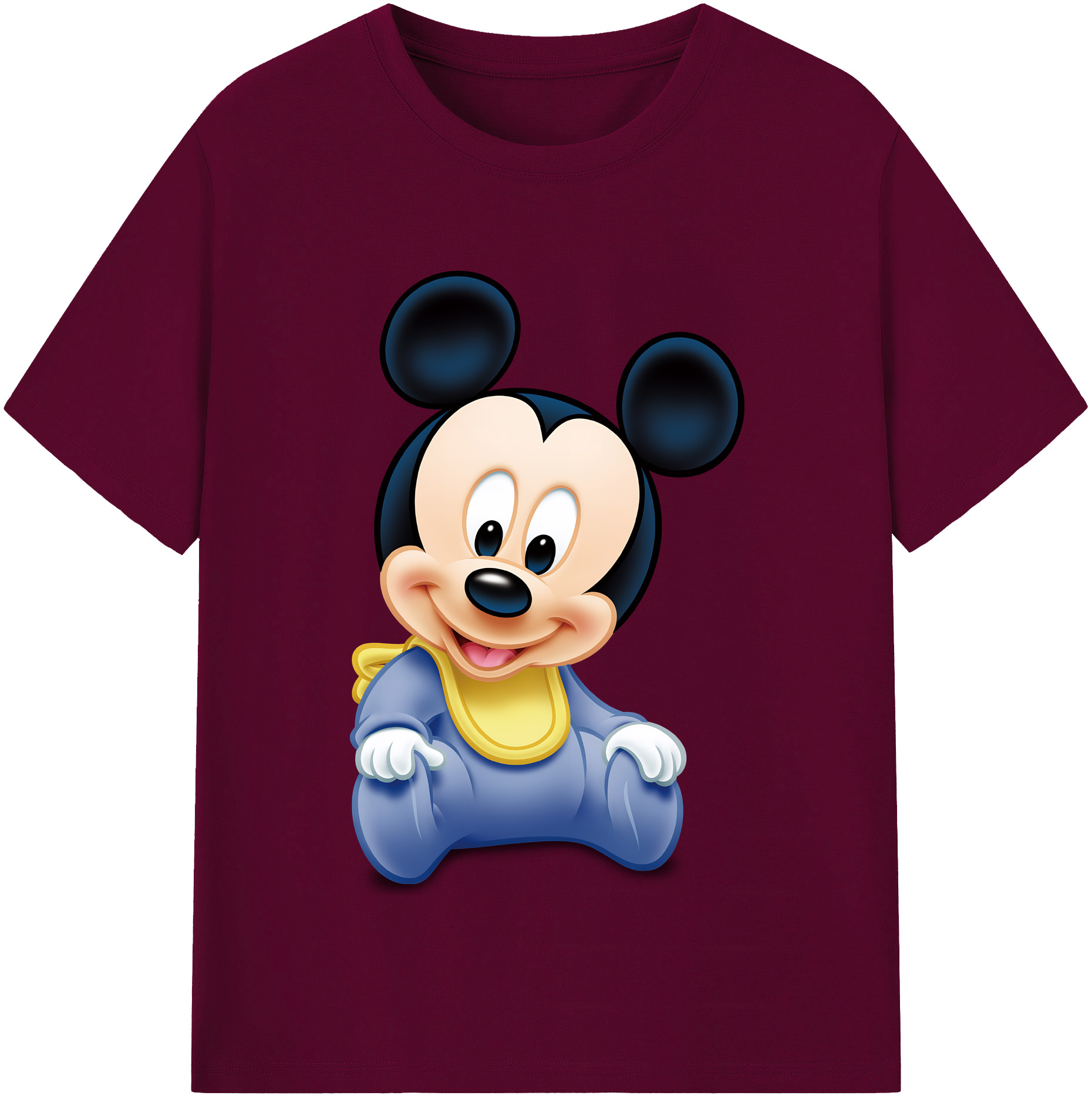 ミッキーマウス Mickey Mouse レディースカジュアルプリントTシャツ（綿100％）